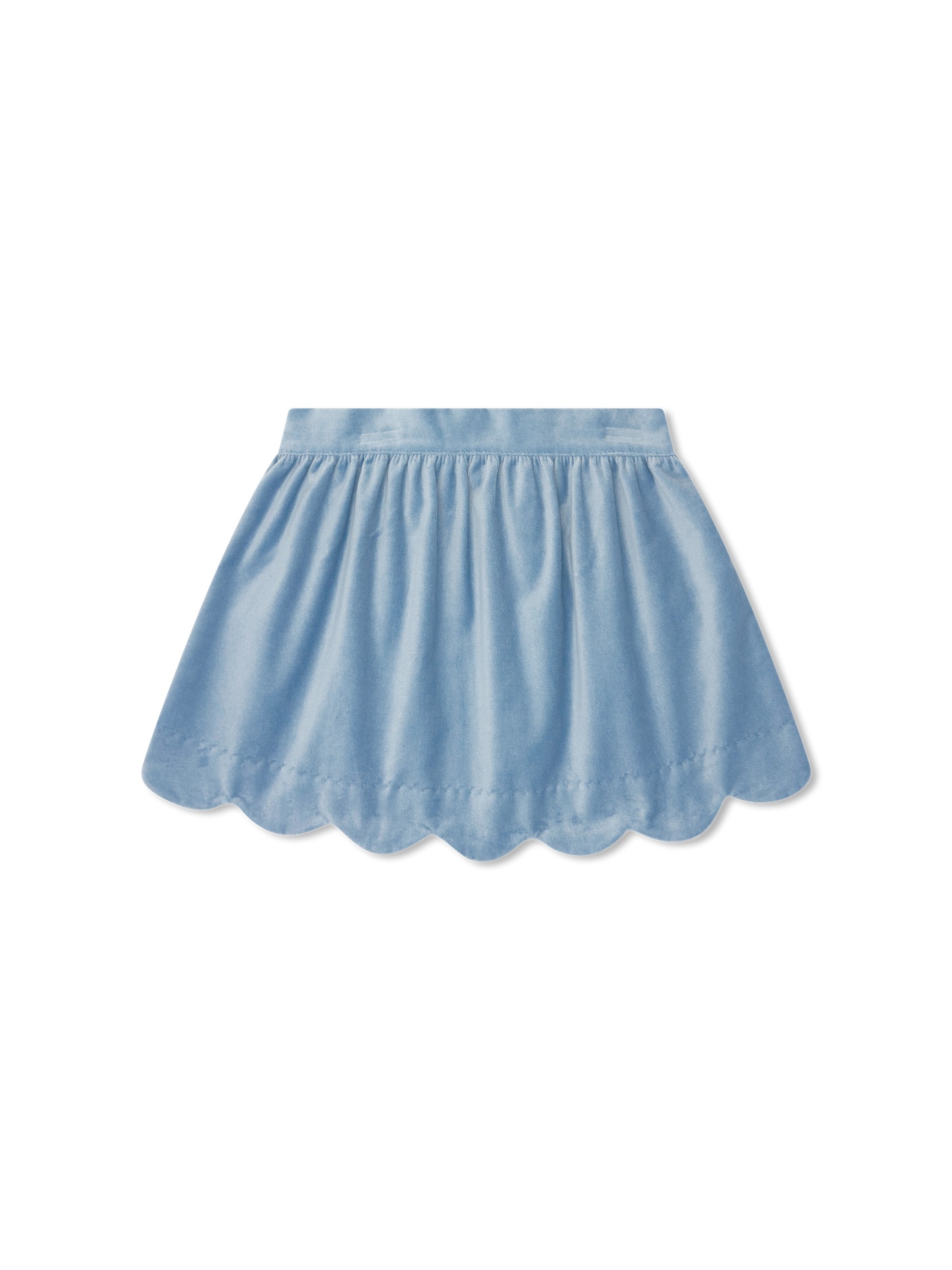 Susie Scallop Skirt - Beaufort Blue Velvet