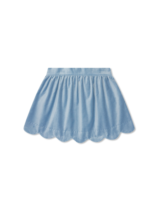 Susie Scallop Skirt - Beaufort Blue Velvet