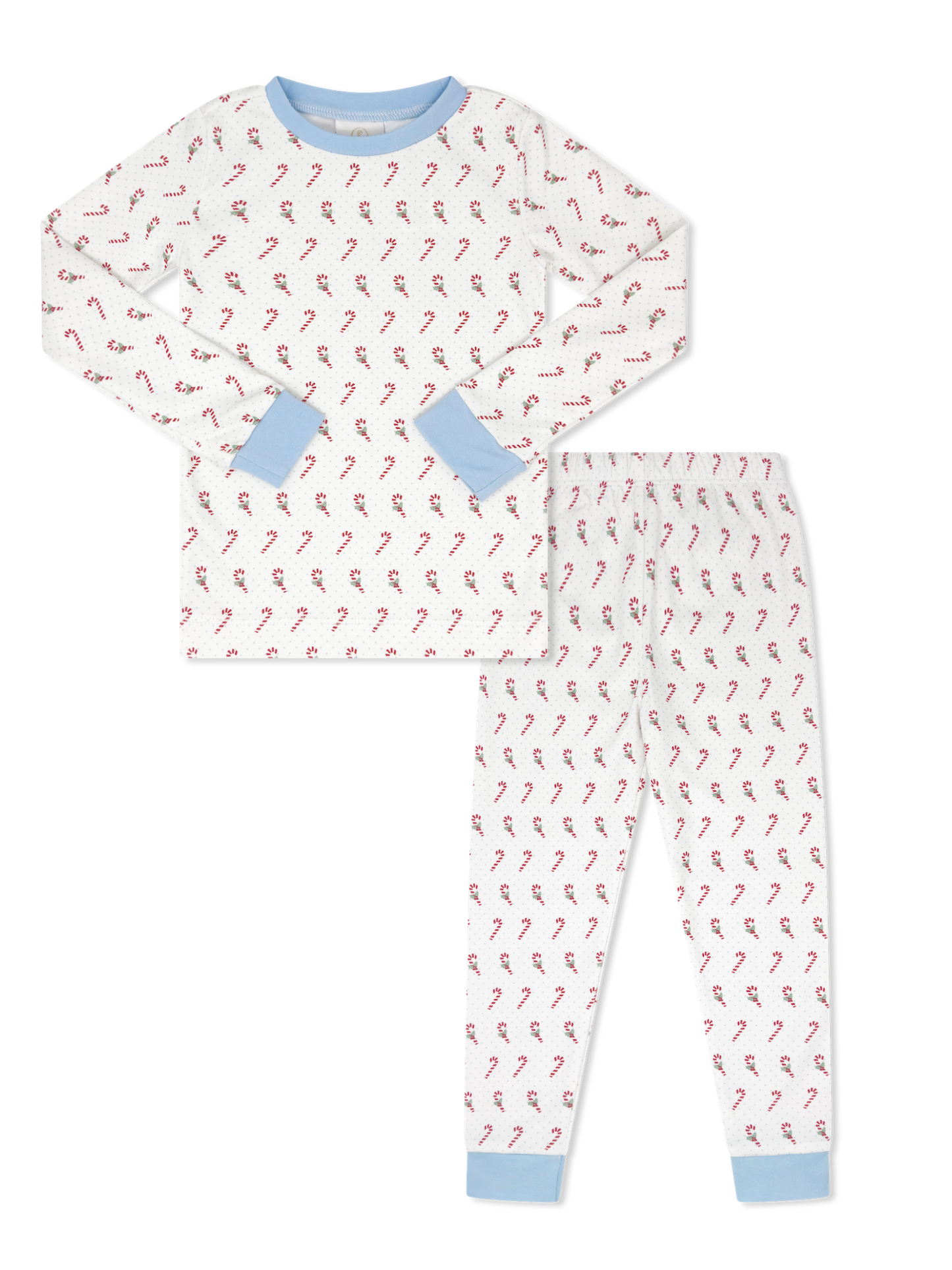 Sweet Pea PJ Set - Candy Cane Lane-Blue
