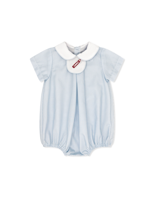 Thomas Tab Bubble - Baby Blue Minigingham