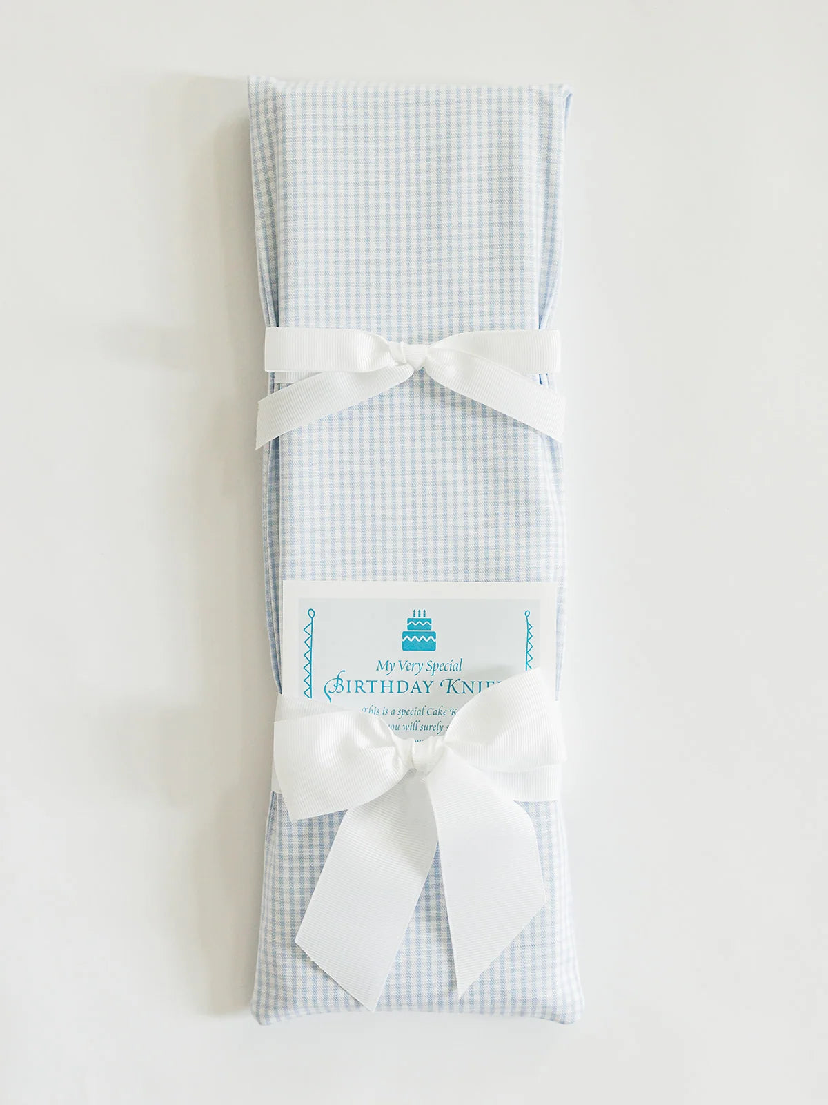 Birthday Keepsake Knife- Blue Gingham