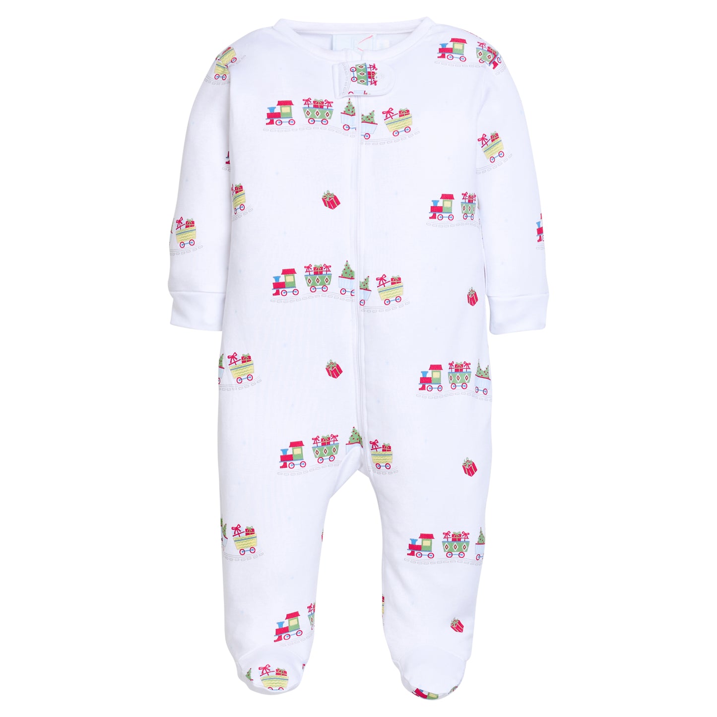 Zippered Footie - Holiday Train
