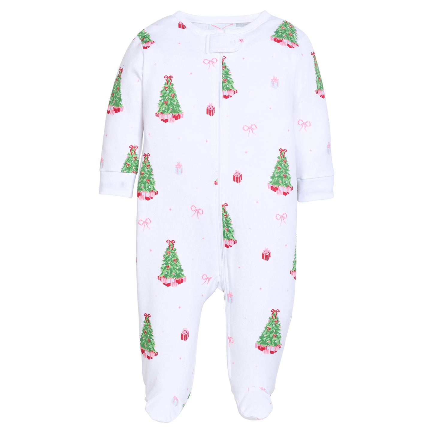 Zippered Footie - Holly Days