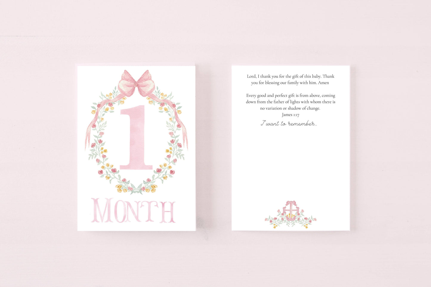 Baby Milestone Scripture Cards for Memory Keeping/ baby book