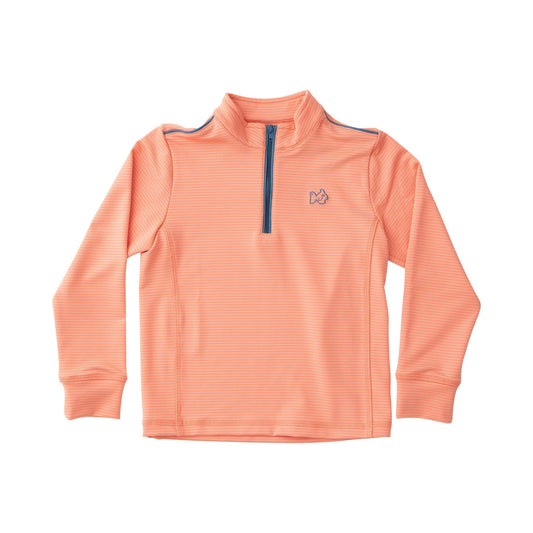 Boys PRO Performance 1/4 Zip Pullover - Crabapple YD Stripe