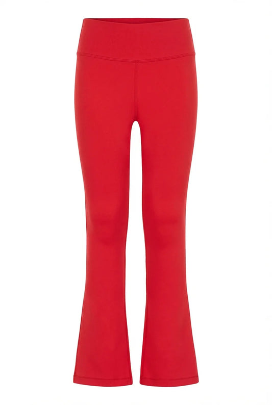 PLEAT- Florie Flare Leggings Red