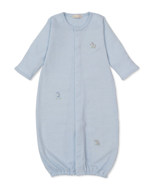 Hand Embroidered Safari Party Striped Converter Gown