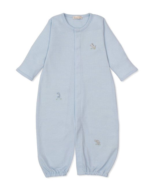 Hand Embroidered Safari Party Striped Converter Gown