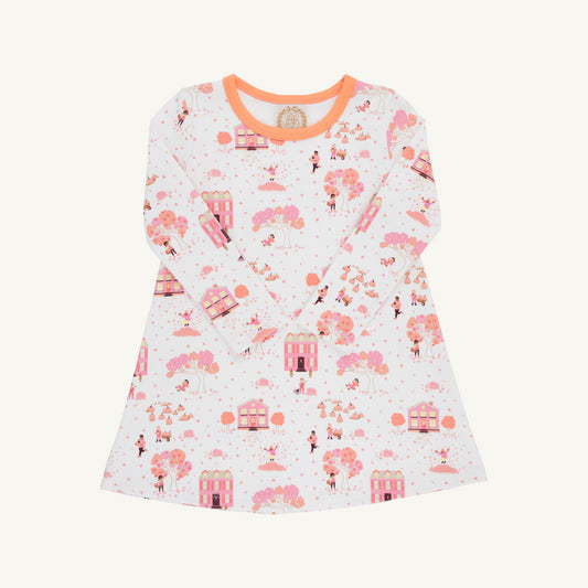 Long Sleeve Polly Play Dress - Heavy Weight-Fall on Fincastle Rd/Seashore Sherbet