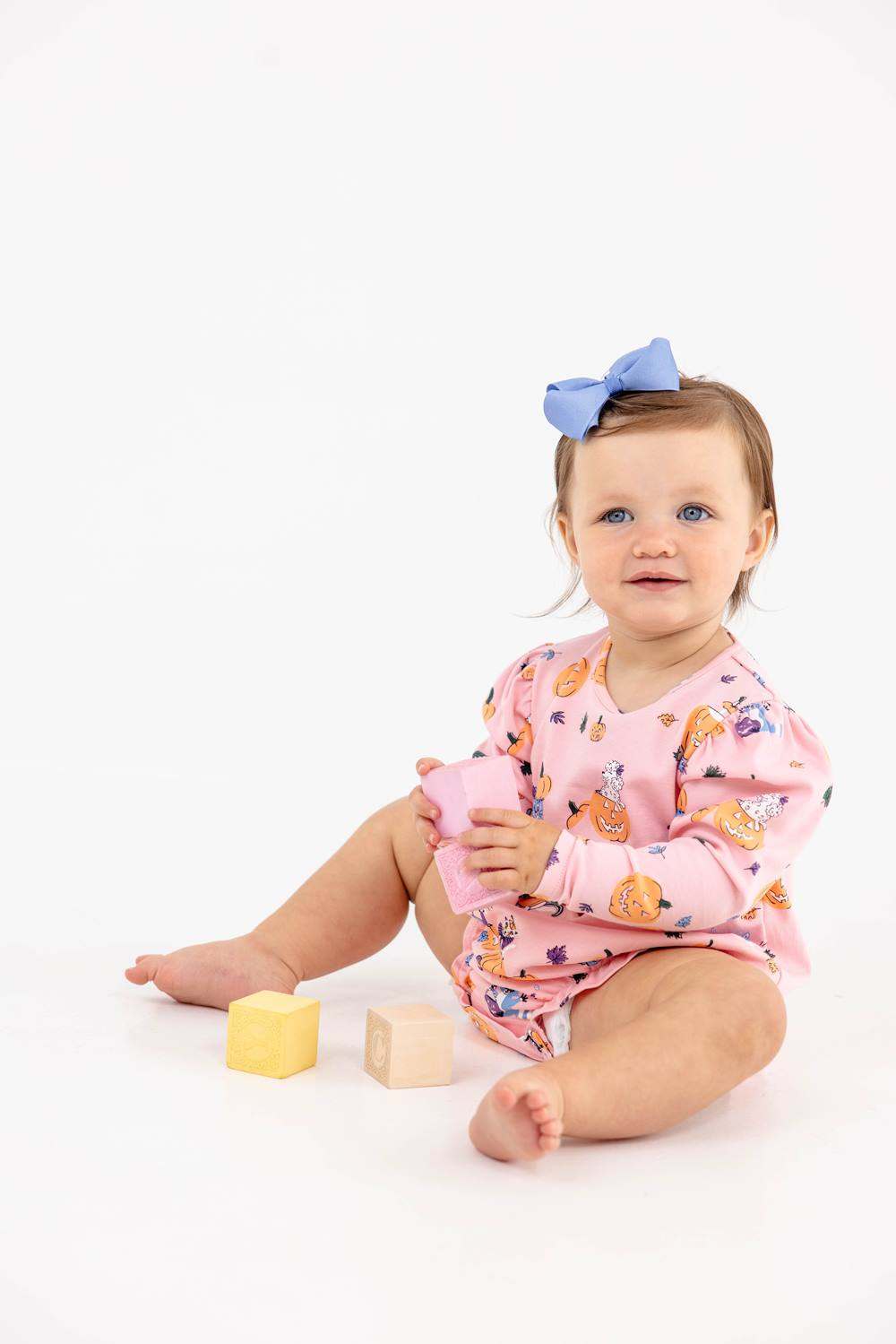 Long Sleeve Penny Play Bubble- Candy and Critters (Pink)