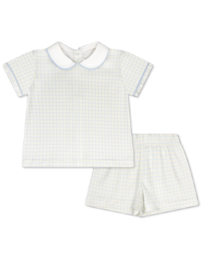 Sibley Short Set - Cornflower Check