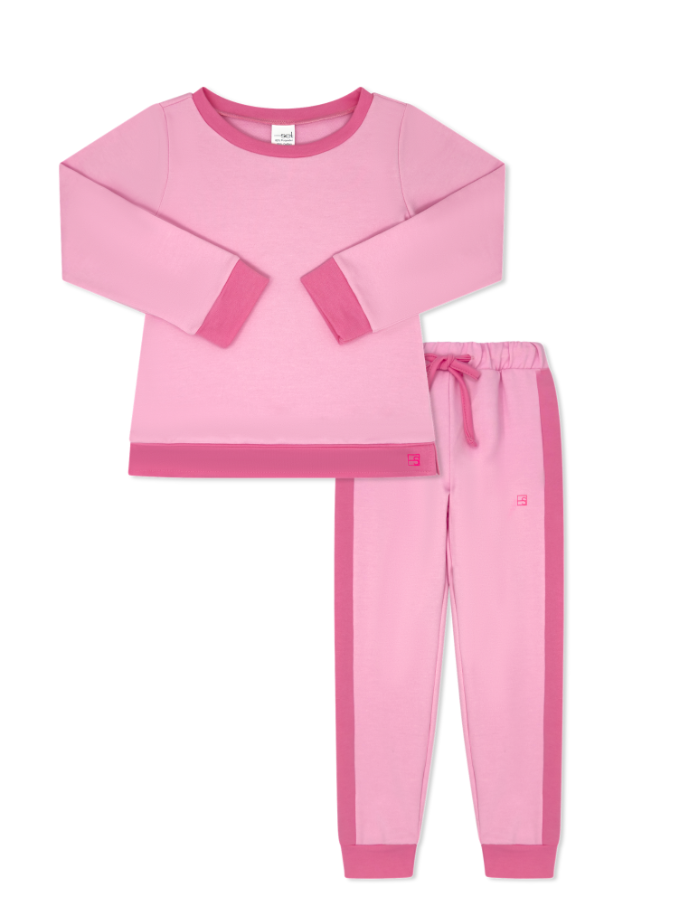 Selena Jogger Set- Cotton Candy Pink, Power Pink