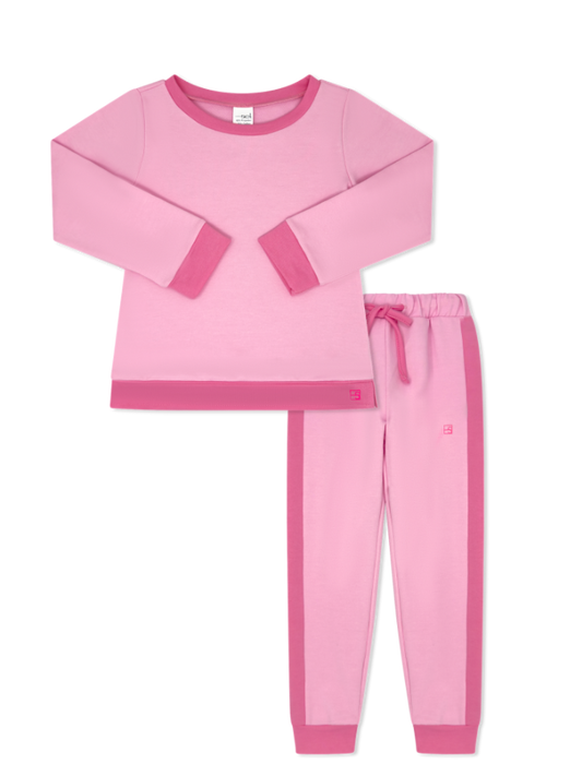 Selena Jogger Set- Cotton Candy Pink, Power Pink
