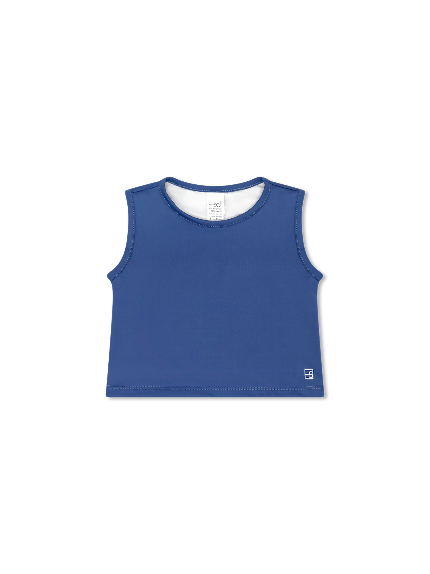 Maggie Mid Rise Sleeveless Top- Baton Rouge Blue