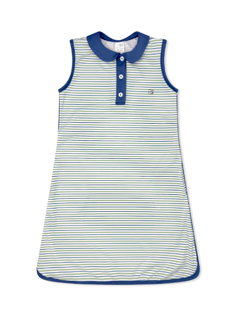 Presley Dress- Pistachio Green Stripe
