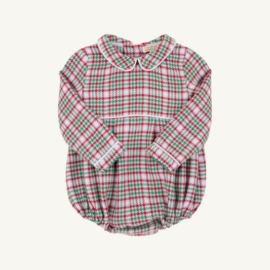 Long Sleeve Bradford Bubble - Woven Yarn- Wicker Park Plaid/Worth Ave White