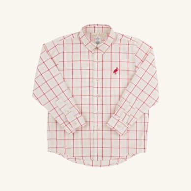 Deans List Dress Shirt-Oak Park Plaid/Richmond Red