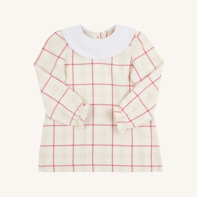 Classic Campbell Dress- Oak Park Plaid/Worth Ave White
