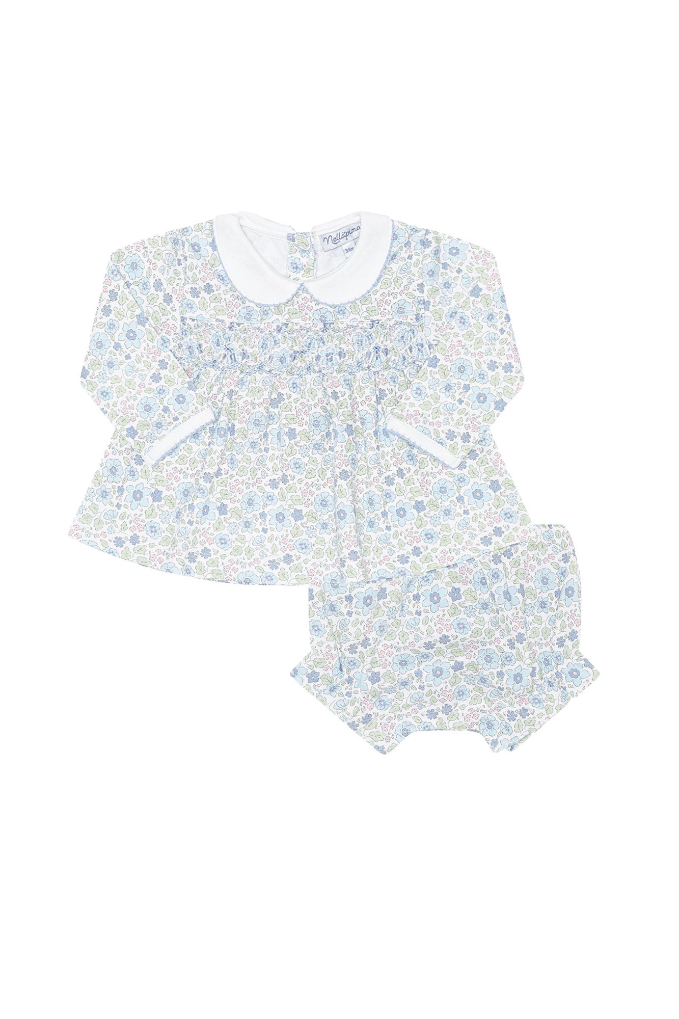Blue Meadow Smocked Dress Set