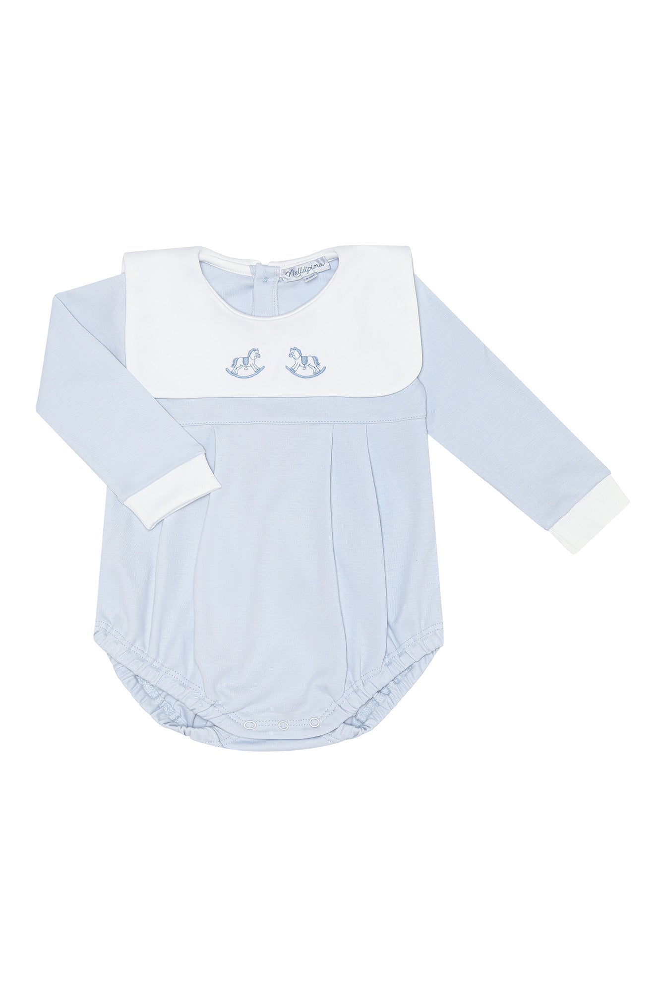 Blue Rocking Horse Embroidered Bubble