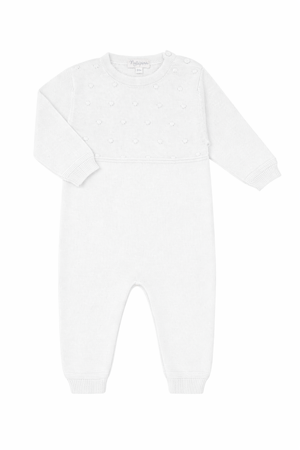 White Dotted Knit Bodysuit