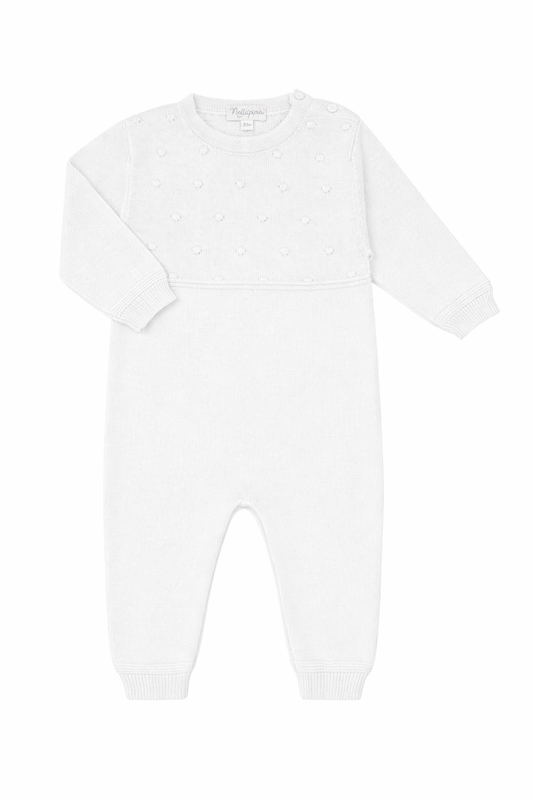 White Dotted Knit Bodysuit