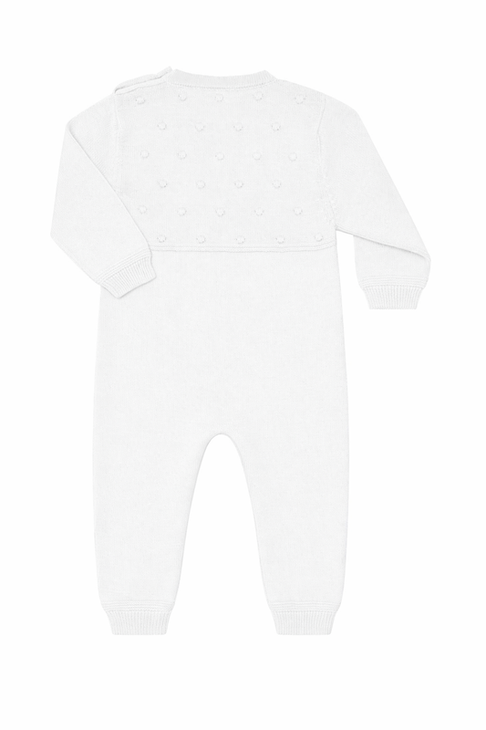 White Dotted Knit Bodysuit