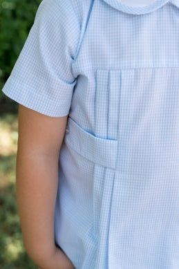 Andrew Short Set - Baker Blue Minigingham